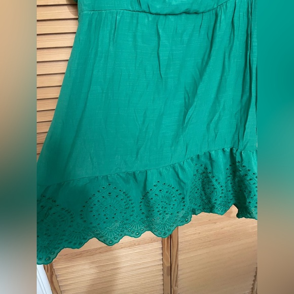 Plus size Green Square Neck Dress with tie in back size 2x - Picture 5 of 11